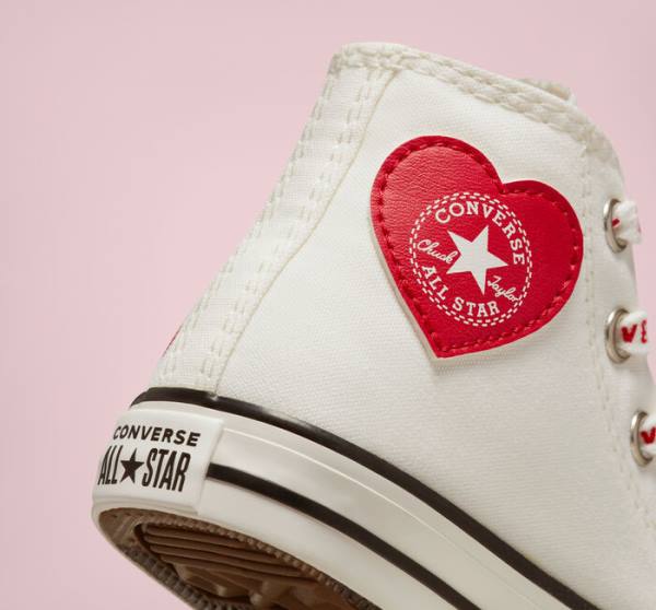 Converse Chuck Taylor All Star Crafted with Love Sneakers High Hvide Rød | CV-571OWC