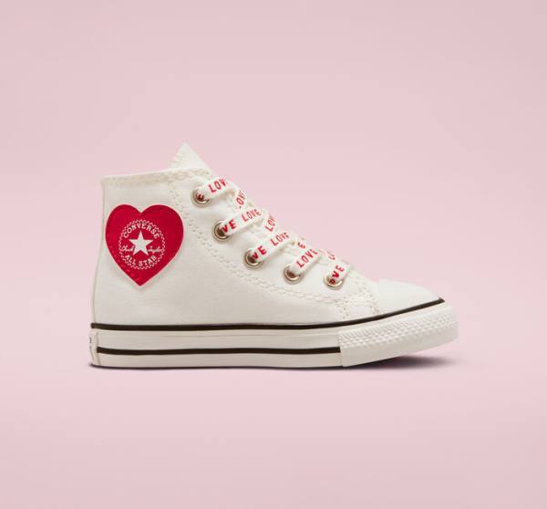 Converse Chuck Taylor All Star Crafted with Love Sneakers High Hvide Rød | CV-571OWC