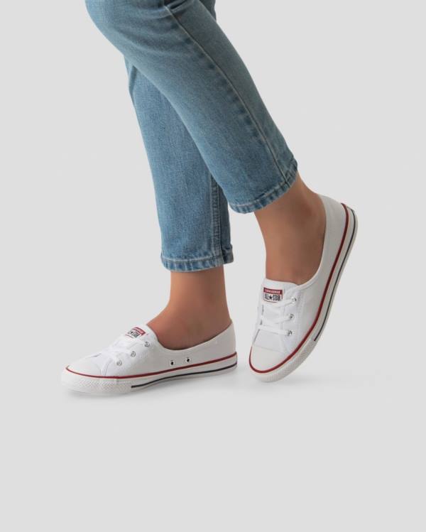 Converse Chuck Taylor All Star Dainty Ballet Blonder Slip Sneakers Low Hvide | CV-204QYS