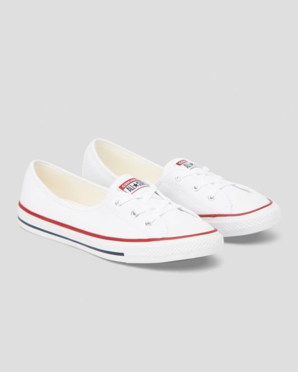 Converse Chuck Taylor All Star Dainty Ballet Blonder Slip Sneakers Low Hvide | CV-204QYS