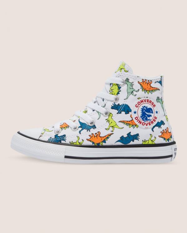 Converse Chuck Taylor All Star Dinoverse Sneakers High Hvide | CV-108BMV