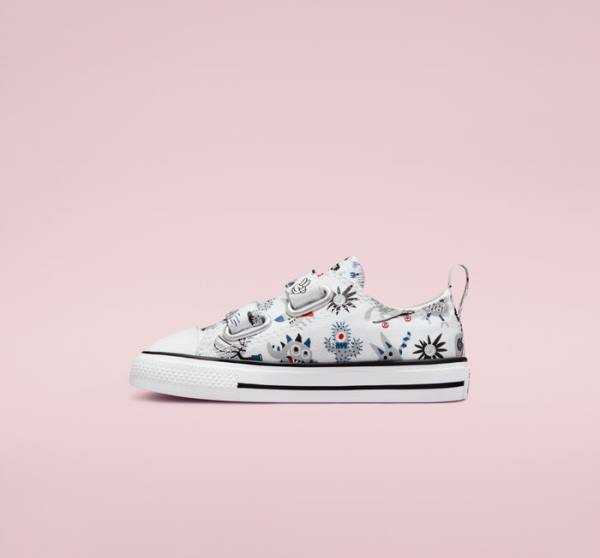 Converse Chuck Taylor All Star Easy-On Creatures Sneakers Low Hvide Grå Blå | CV-056YKF