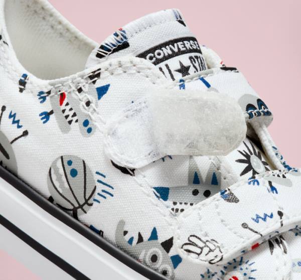 Converse Chuck Taylor All Star Easy-On Creatures Sneakers Low Hvide Grå Blå | CV-056YKF