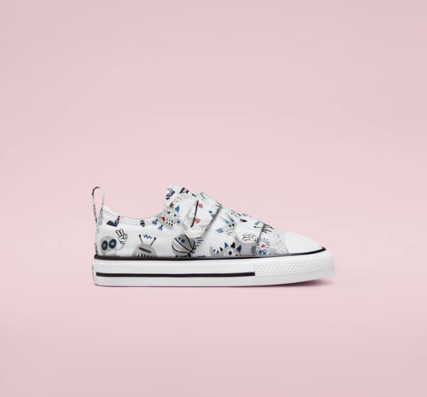 Converse Chuck Taylor All Star Easy-On Creatures Sneakers Low Hvide Grå Blå | CV-056YKF