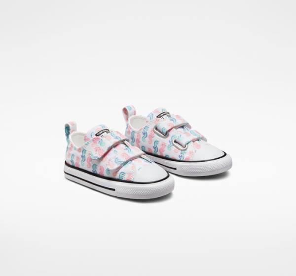 Converse Chuck Taylor All Star Easy-On Seahorses Sneakers Low Hvide Lyserød Lyse | CV-526WAY