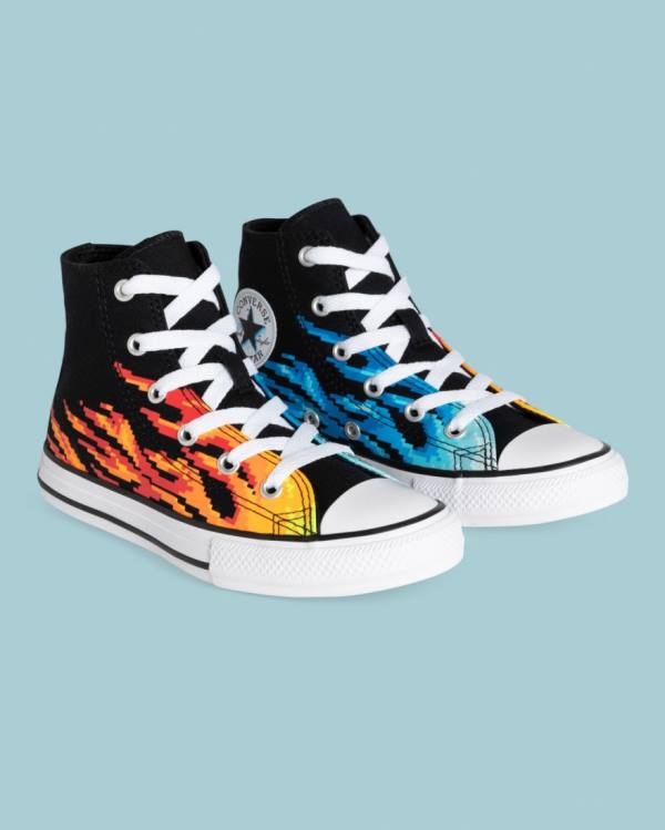 Converse Chuck Taylor All Star Flame Print Sneakers High Sort | CV-041AOY