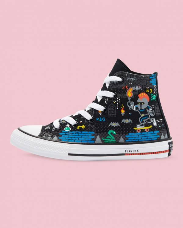 Converse Chuck Taylor All Star Gamer Print Sneakers High Sort | CV-063THB