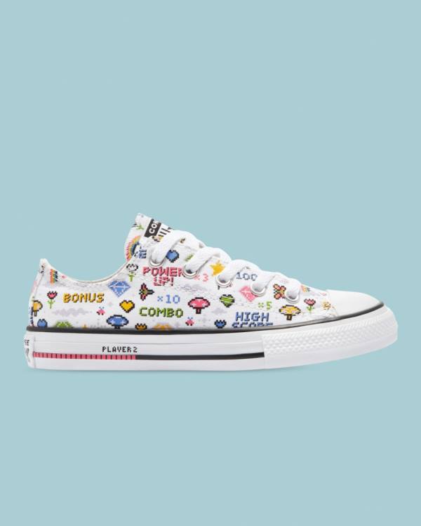 Converse Chuck Taylor All Star Girls Gamer Sneakers High Hvide | CV-561MEG