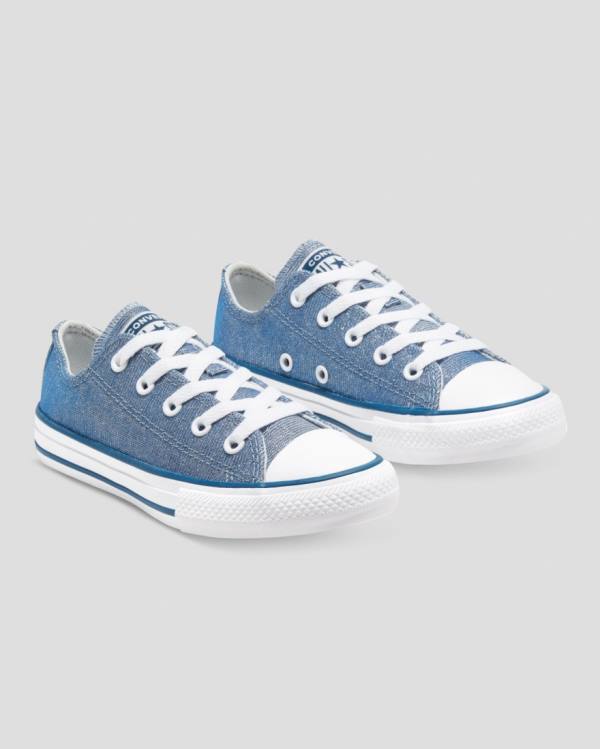 Converse Chuck Taylor All Star Glitter Tekstil Sneakers Low Blå | CV-795VXM