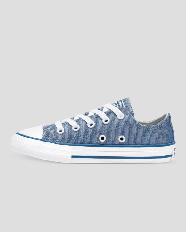 Converse Chuck Taylor All Star Glitter Tekstil Sneakers Low Blå | CV-795VXM