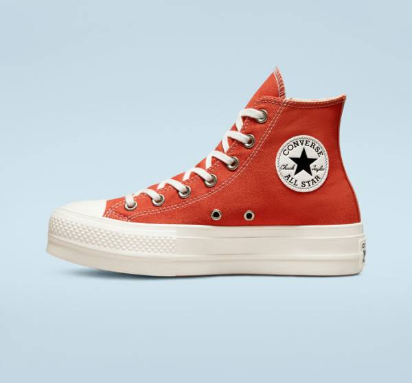 Converse Chuck Taylor All Star Lift Platform Peaches Sneakers High Orange Sort | CV-421GSW