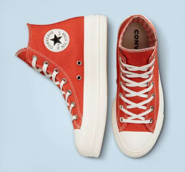 Converse Chuck Taylor All Star Lift Platform Peaches Sneakers High Orange Sort | CV-421GSW