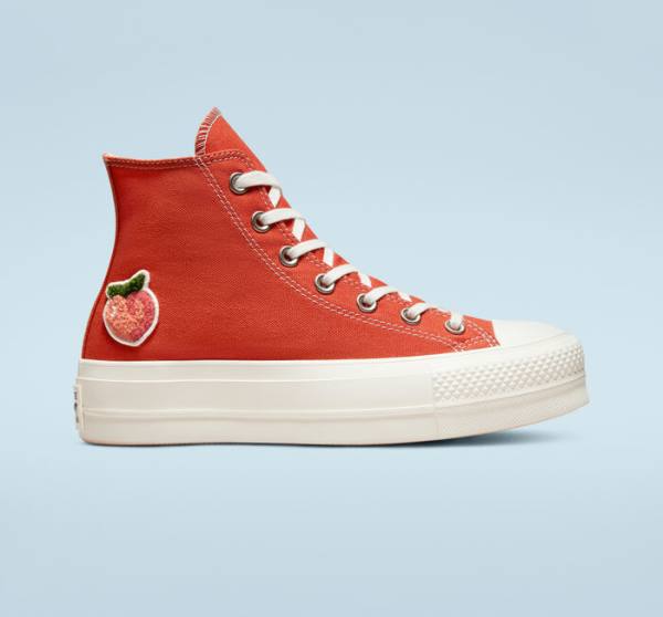 Converse Chuck Taylor All Star Lift Platform Peaches Sneakers High Orange Sort | CV-421GSW