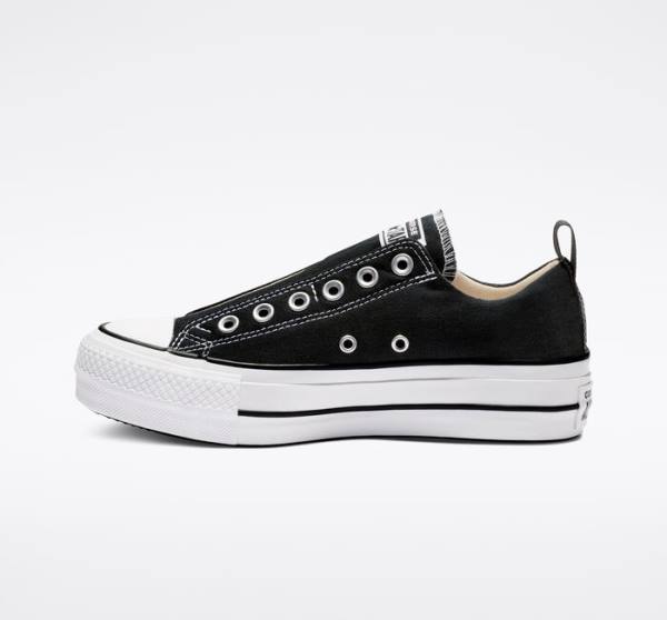 Converse Chuck Taylor All Star Lift Platform Slip Sneakers Low Sort Hvide | CV-480JFU