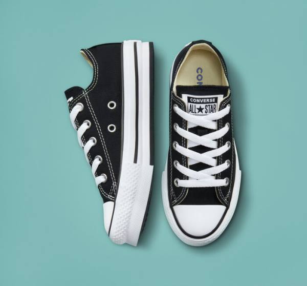 Converse Chuck Taylor All Star Lift Platform Sneakers Low Sort Hvide | CV-489WTB