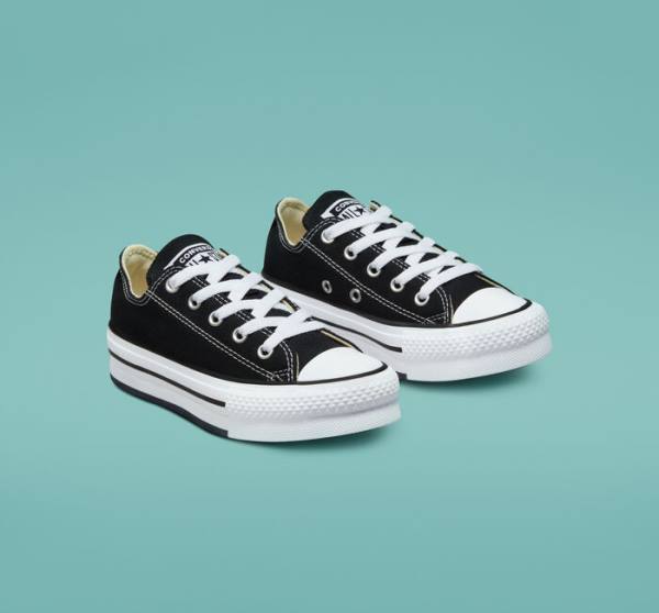 Converse Chuck Taylor All Star Lift Platform Sneakers Low Sort Hvide | CV-489WTB