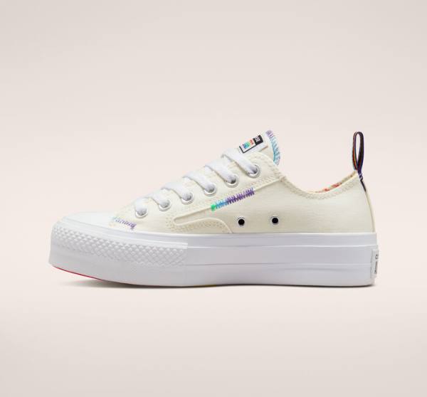 Converse Chuck Taylor All Star Lift Platform Pride Sneakers Low Rød | CV-524DFK