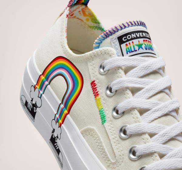 Converse Chuck Taylor All Star Lift Platform Pride Sneakers Low Rød | CV-524DFK