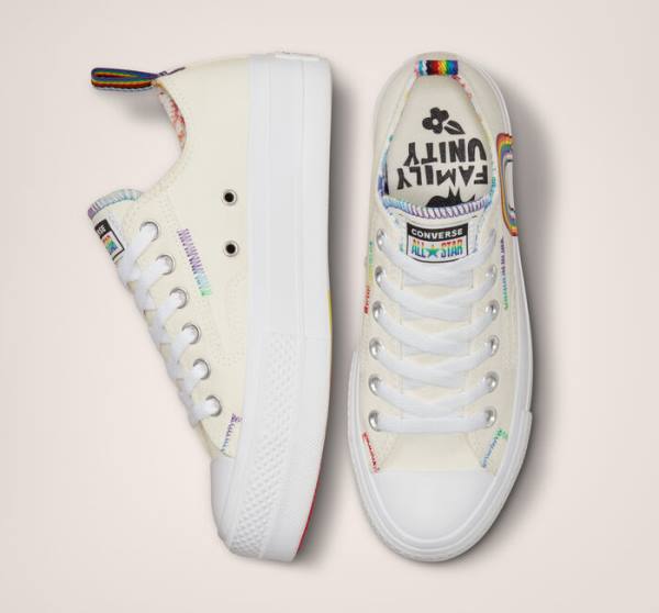 Converse Chuck Taylor All Star Lift Platform Pride Sneakers Low Rød | CV-524DFK