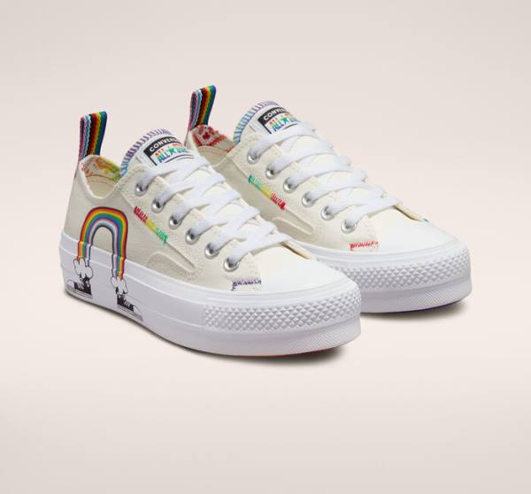 Converse Chuck Taylor All Star Lift Platform Pride Sneakers Low Rød | CV-524DFK