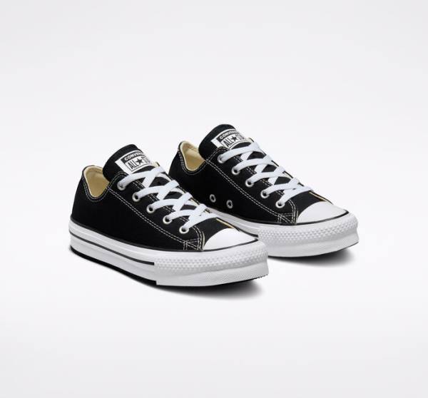 Converse Chuck Taylor All Star Lift Platform Sneakers Low Sort Hvide | CV-547ATH