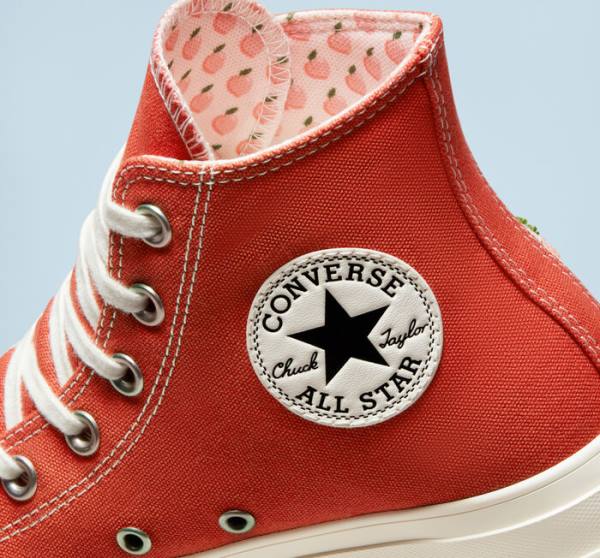 Converse Chuck Taylor All Star Lift Platform Peaches Sneakers High Orange Sort | CV-781JRN