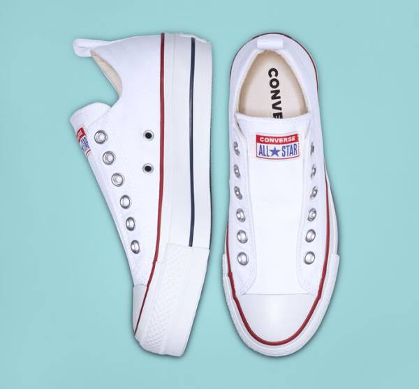 Converse Chuck Taylor All Star Lift Platform Slip Sneakers Low Hvide Rød Blå | CV-860CSK