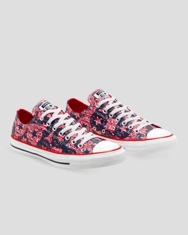 Converse Chuck Taylor All Star Logo Replay Sneakers Low Rød Sort | CV-493CAH