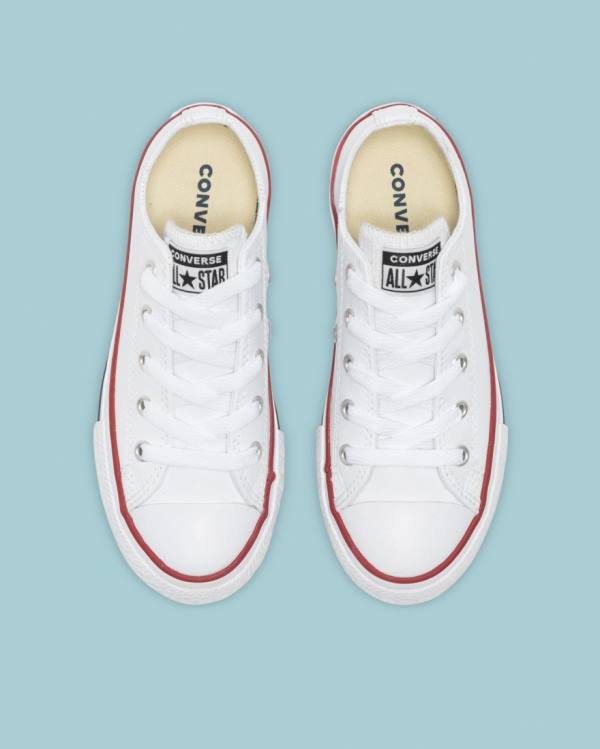 Converse Chuck Taylor All Star Læder Sneakers Low Hvide | CV-723DLI