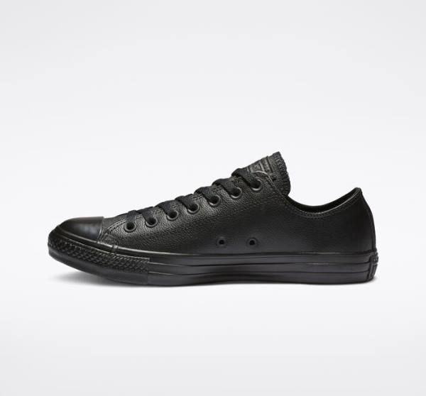 Converse Chuck Taylor All Star Læder Sneakers Low Sort | CV-958HIR