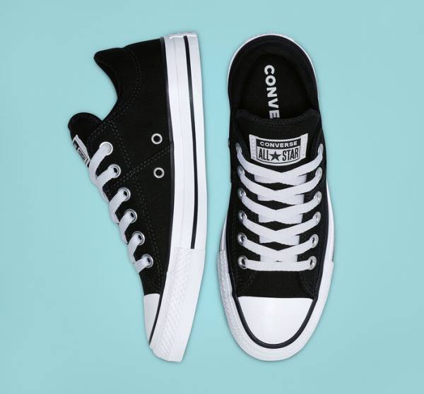 Converse Chuck Taylor All Star Madison Sneakers Low Sort Hvide | CV-698JQR