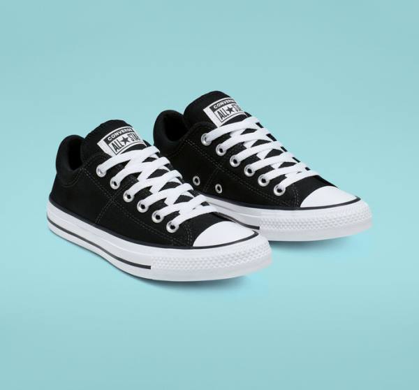 Converse Chuck Taylor All Star Madison Sneakers Low Sort Hvide | CV-698JQR