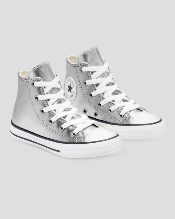 Converse Chuck Taylor All Star Metallic Sneakers High Sølv | CV-013ISL