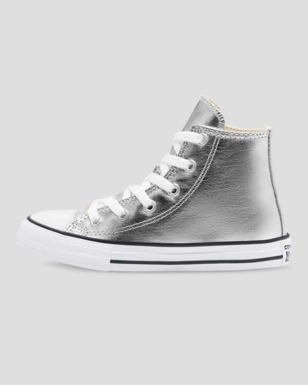 Converse Chuck Taylor All Star Metallic Sneakers High Sølv | CV-013ISL