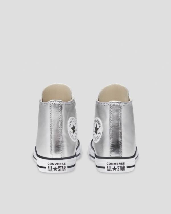 Converse Chuck Taylor All Star Metallic Sneakers High Sølv | CV-013ISL