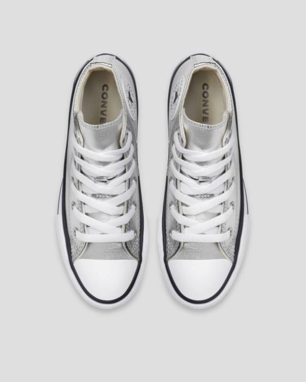 Converse Chuck Taylor All Star Metallic Sneakers High Sølv | CV-013ISL