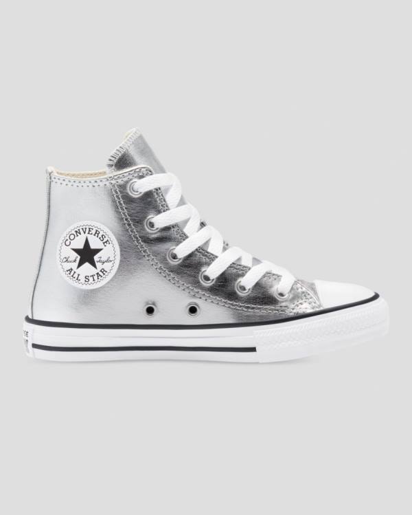 Converse Chuck Taylor All Star Metallic Sneakers High Sølv | CV-013ISL