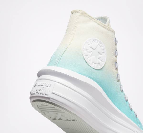 Converse Chuck Taylor All Star Move Platform Ombre Sneakers High Hvide | CV-024BYK