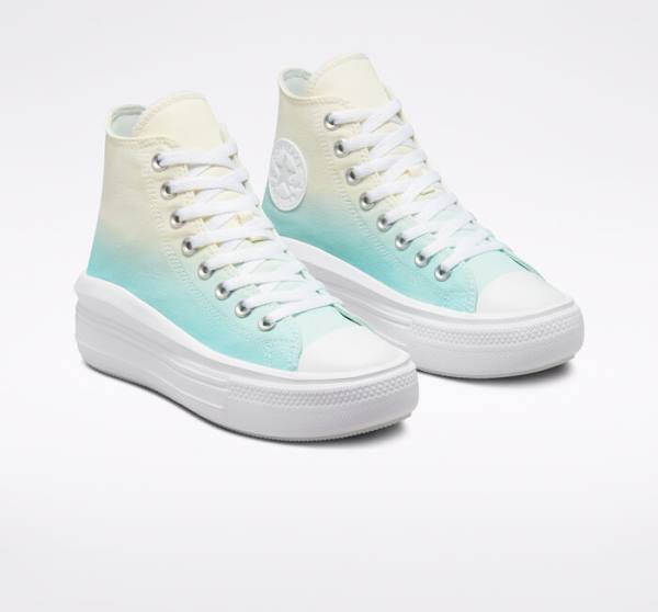 Converse Chuck Taylor All Star Move Platform Ombre Sneakers High Hvide | CV-024BYK