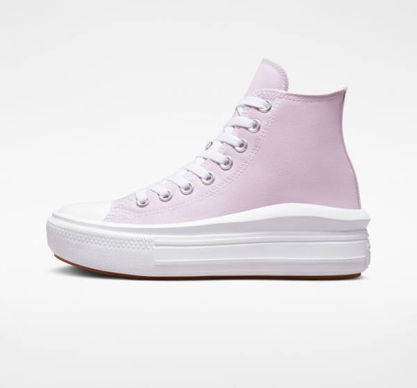 Converse Chuck Taylor All Star Move Platform Seasonal Color Sneakers High Hvide Hvide | CV-192GMA