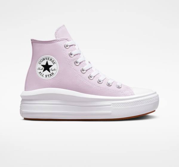 Converse Chuck Taylor All Star Move Platform Seasonal Color Sneakers High Hvide Hvide | CV-192GMA