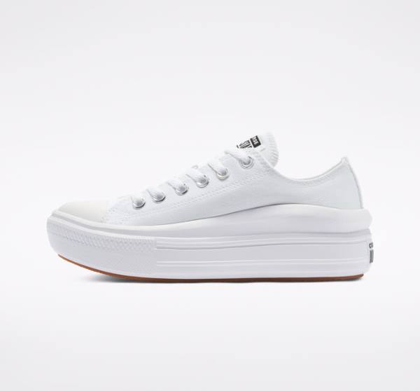 Converse Chuck Taylor All Star Move Platform Sneakers Low Hvide Hvide Hvide | CV-480OUC