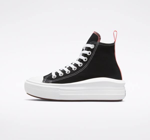 Converse Chuck Taylor All Star Move Platform Sneakers High Sort Lyserød Lyseblå Hvide | CV-674SDR