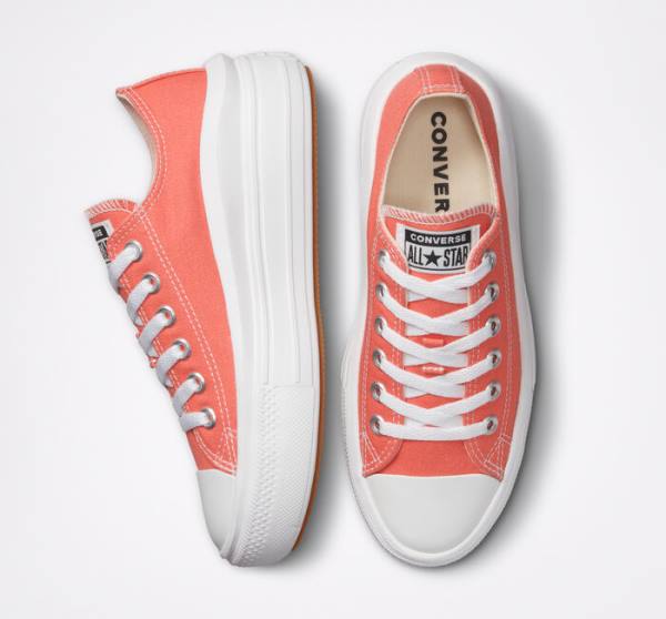 Converse Chuck Taylor All Star Move Platform Seasonal Color Sneakers Low Hvide Hvide | CV-795DQO