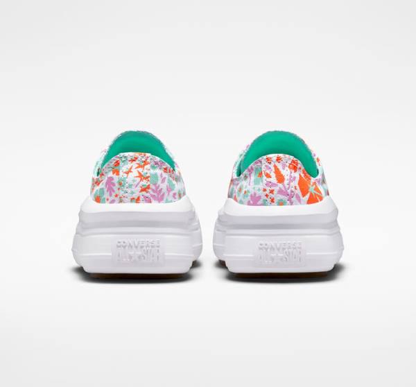 Converse Chuck Taylor All Star Move Platform Paper Floral Sneakers Low Hvide Lyse | CV-923SPN