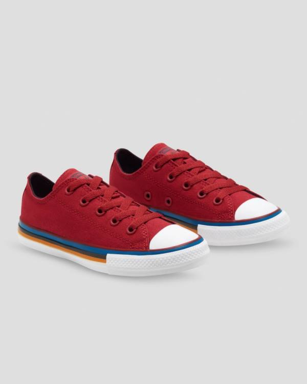 Converse Chuck Taylor All Star Multi Stripe Sneakers Low Rød | CV-056MWR