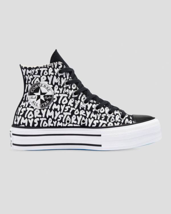 Converse Chuck Taylor All Star My Story Double Stacked Lift Sneakers High Sort | CV-319OMC