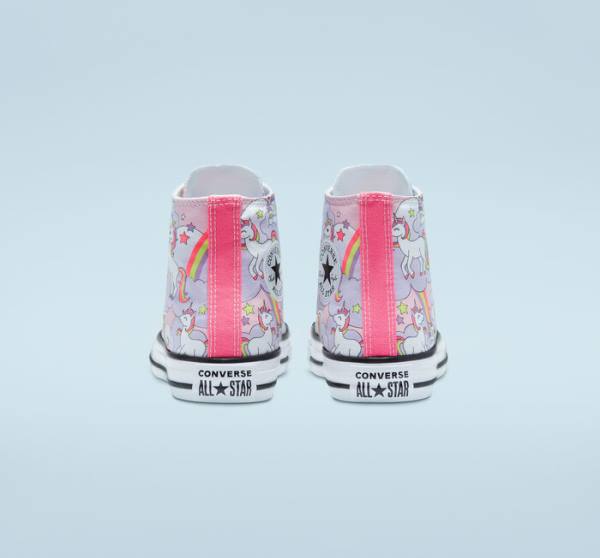 Converse Chuck Taylor All Star Neon Unicorn Sneakers High Lyserød Flerfarvede Hvide | CV-285MKY