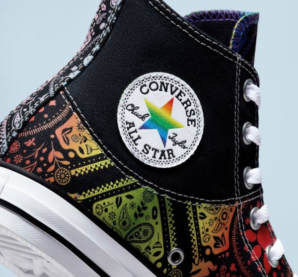 Converse Chuck Taylor All Star Pride Sneakers High Sort Rød | CV-297UIY