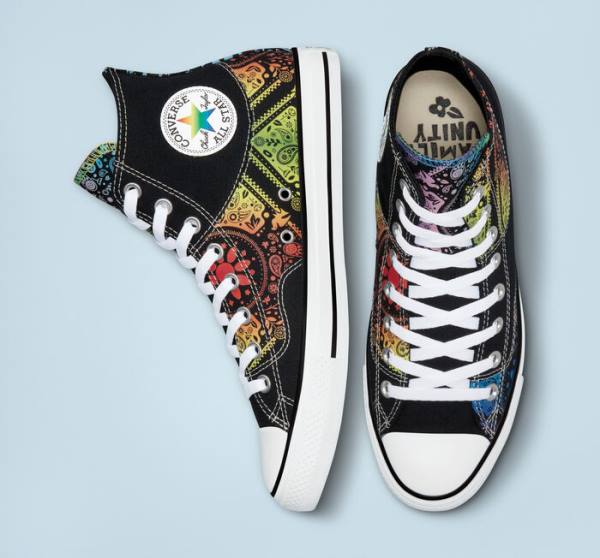 Converse Chuck Taylor All Star Pride Sneakers High Sort Rød | CV-297UIY